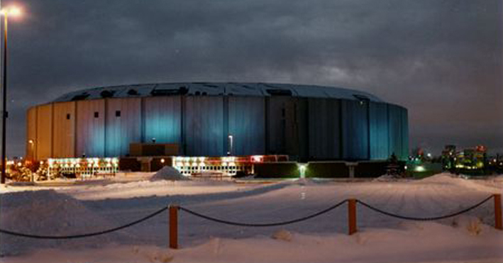 Northlands Coliseum in Winter