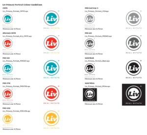 Liv Real Estate Primary Portrait Logo Guidelines