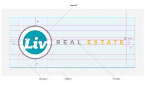 Liv Real Estate Secondary Landscape Logo Clear Space Guidelines