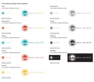 Liv Real Estate Secondary Landscape Logo Guidelines