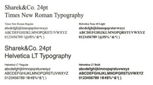 Sharek & Co. Font Guidelines