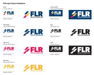 FLR Waste Services Brand Identity Logo Variations